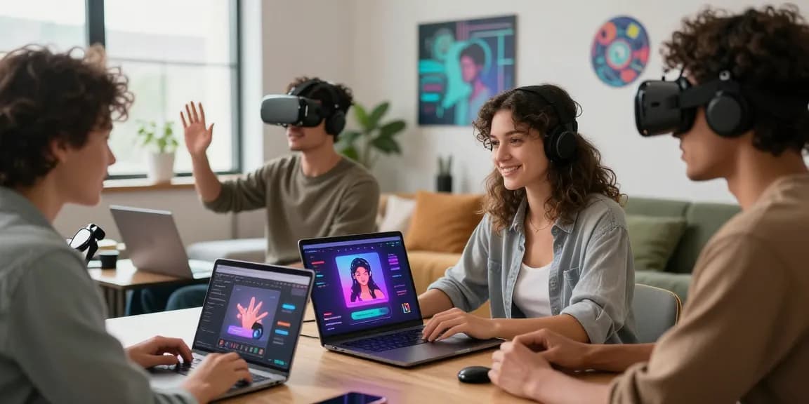 Engaging interaction with sex chat ai in a modern digital work environment.