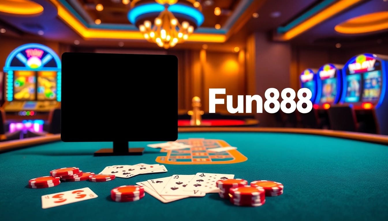 Experience thrilling gameplay at Fun88 with vibrant casino tables and exciting slot machines.