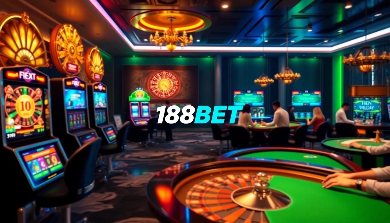 Players enjoying immersive online gaming experiences at 188BET with engaging casino visuals.