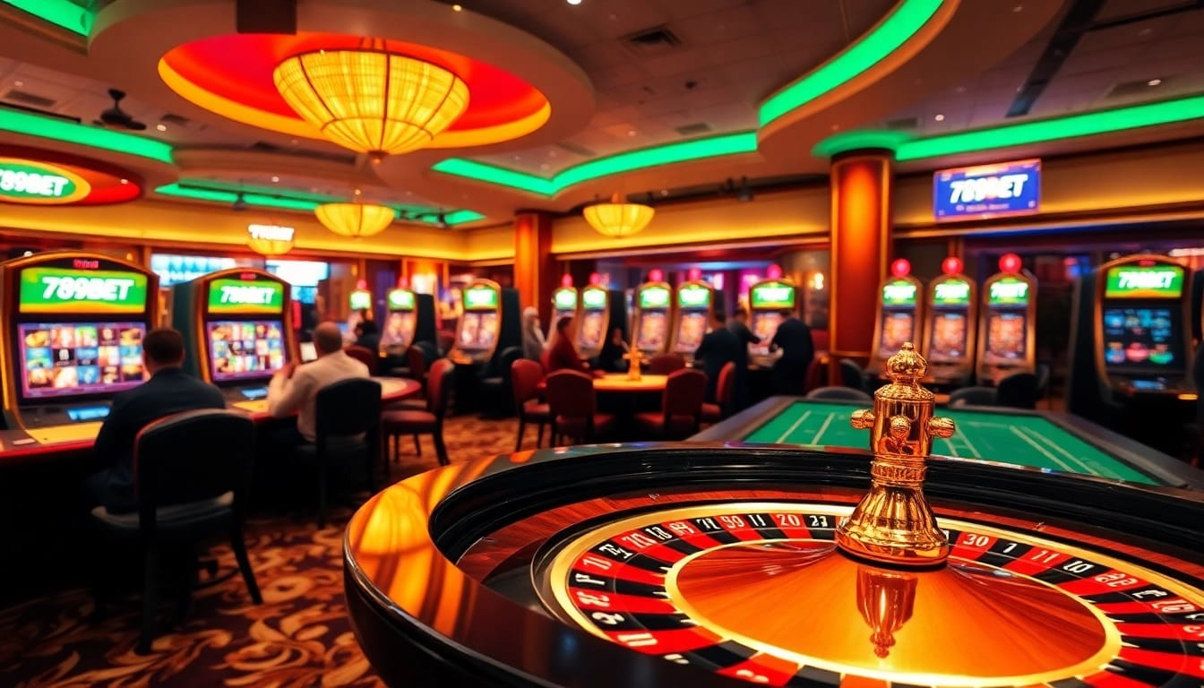 Experience exciting gambling moments at 789BET's luxurious casino.