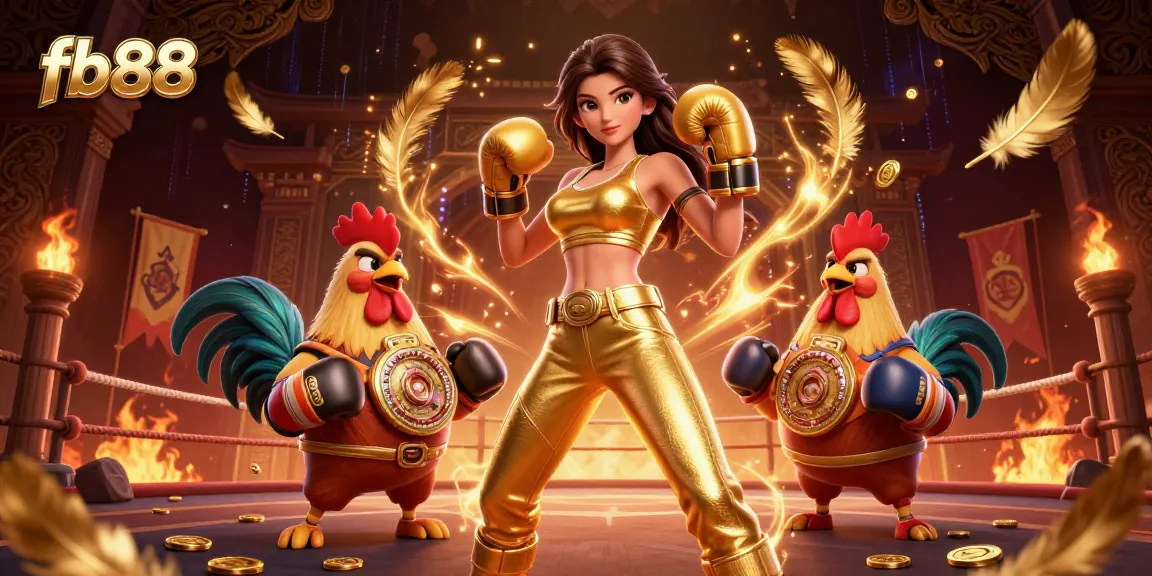 Experience thrilling action with fb88's vibrant 3D casino illustration featuring dynamic characters and exciting elements.