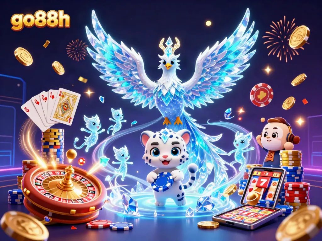 Engage in exciting gaming at go88h with colorful graphics showcasing a dynamic casino scene.