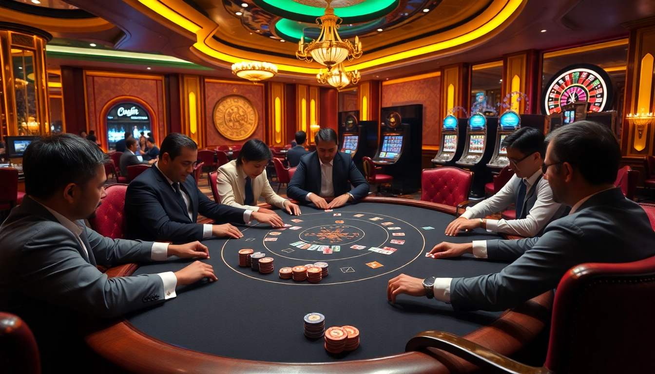 Experience thrilling gameplay at the poker table in the captivating casino scene of newphim.