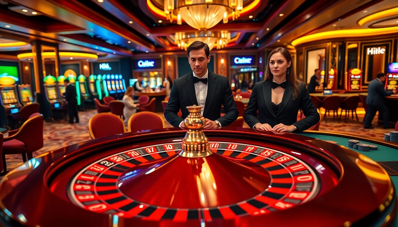 Experience thrilling gameplay at https://shbet800.com/ with a casino scene featuring poker, roulette, and lavish decor.