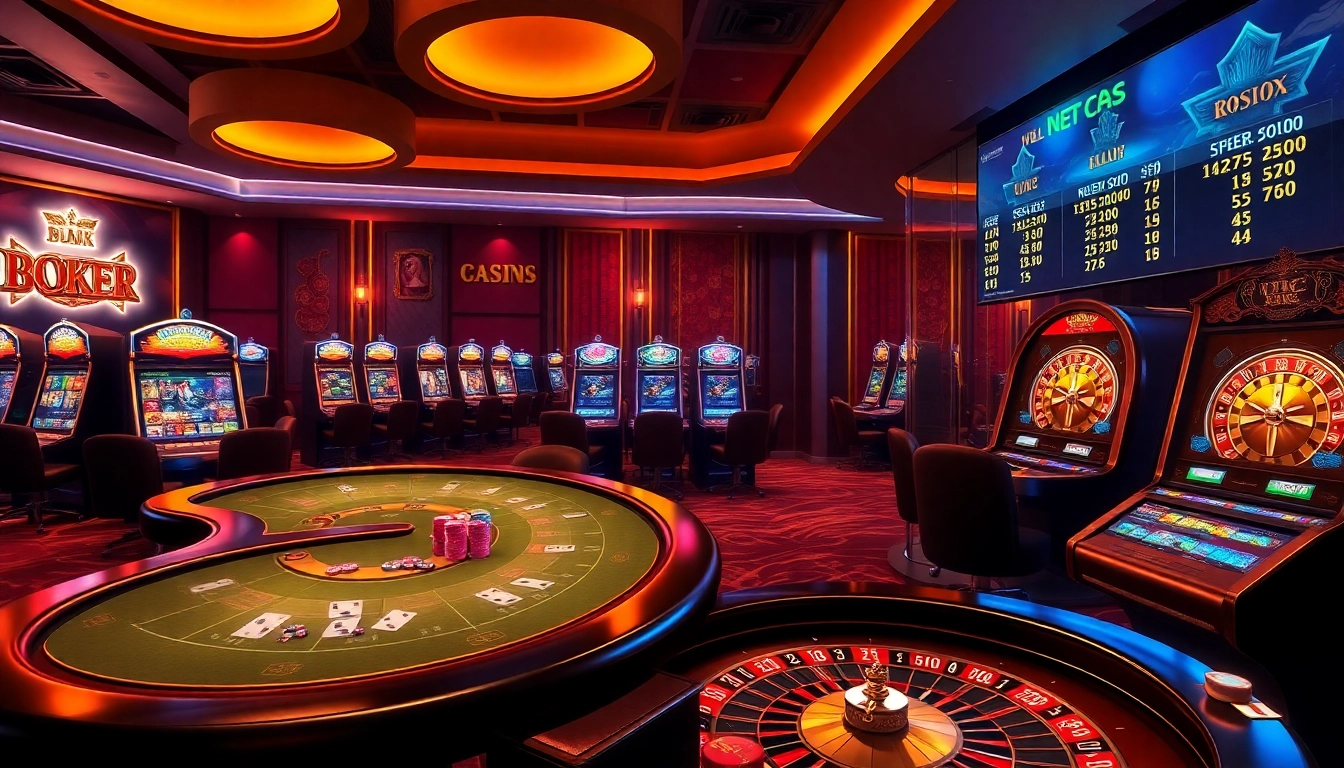 Engage with the dynamic gaming experience at 888pgbr.com.br, featuring poker tables and vibrant slot machines.