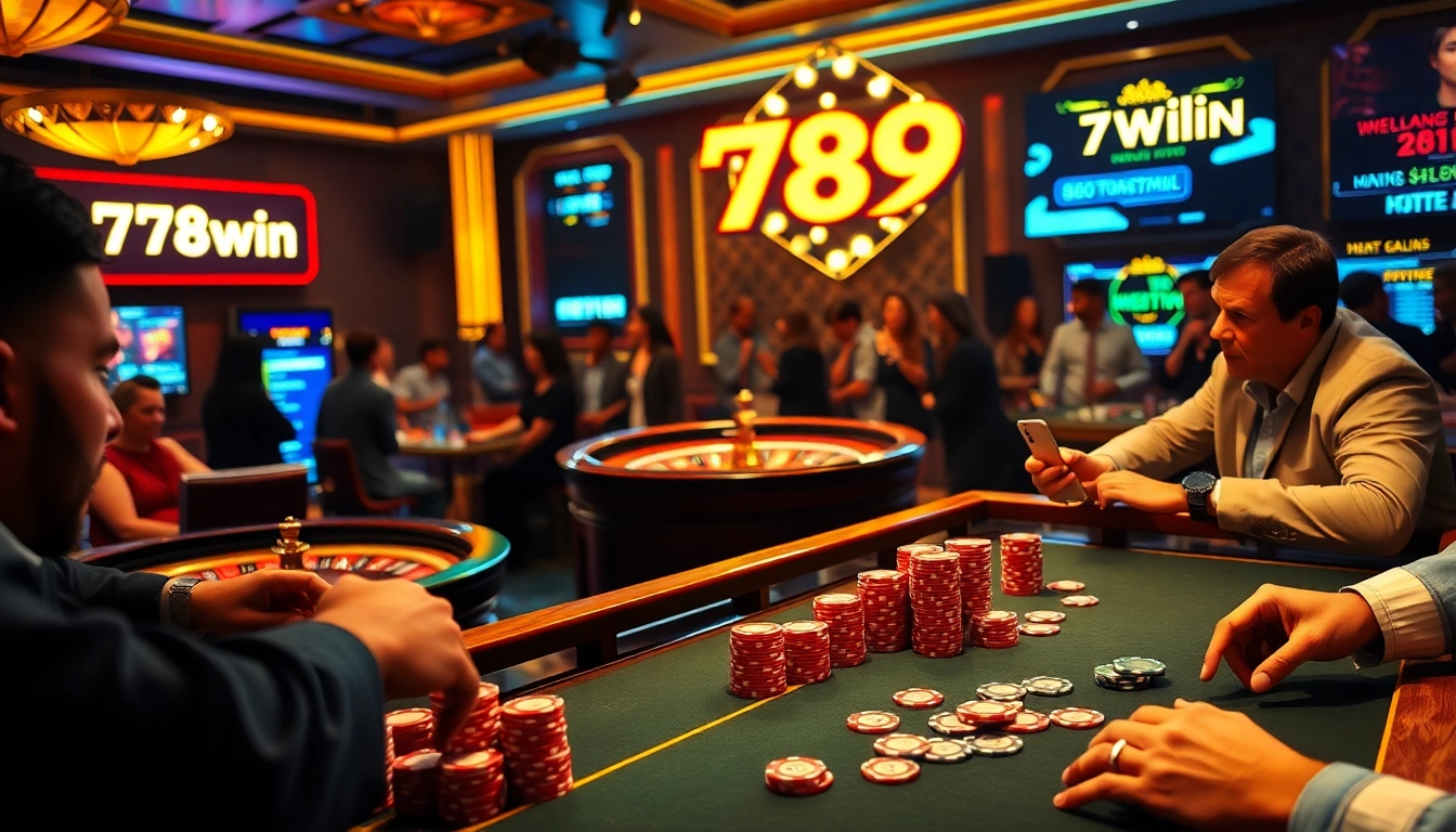 Players engaging in a thrilling poker game at 789win casino
