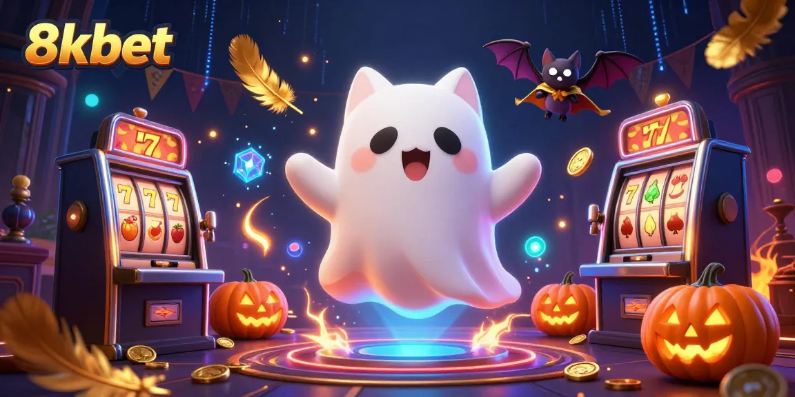Experience thrilling gameplay at 8xbet with a ghostly cat and casino adventures.