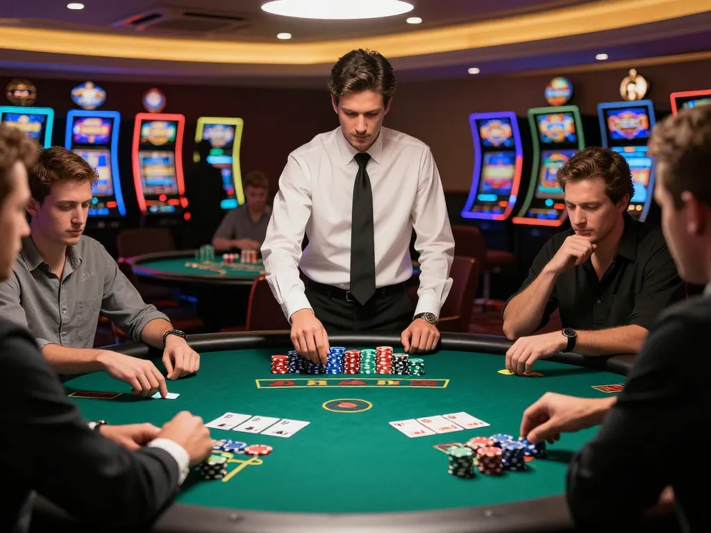 Players engaging in a thrilling blackjack game showcasing competitive sc88 strategies and high stakes.
