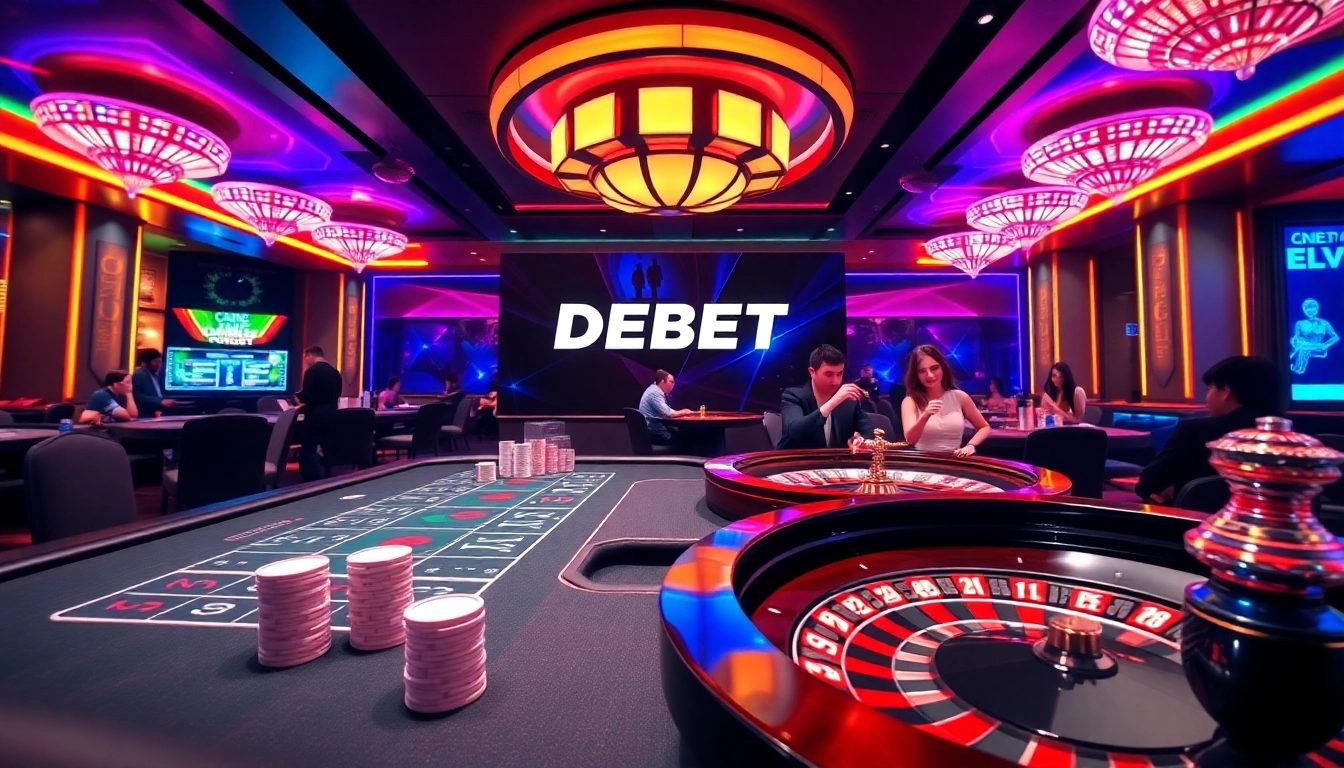 Experience the thrill of Cổng Game DEBET with exciting online gambling from luxurious casino tables.