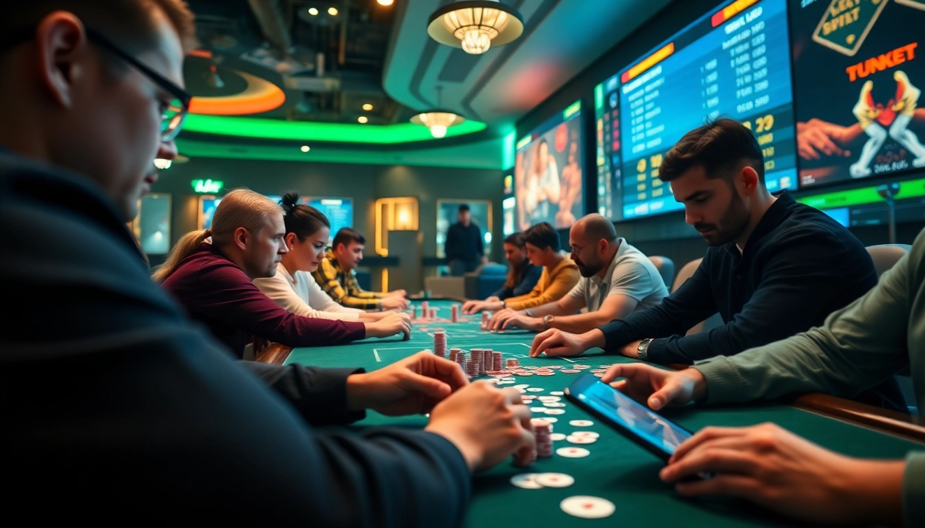 Exciting poker tournament scene featuring players engaged online with 789bet's vibrant digital gaming platform.