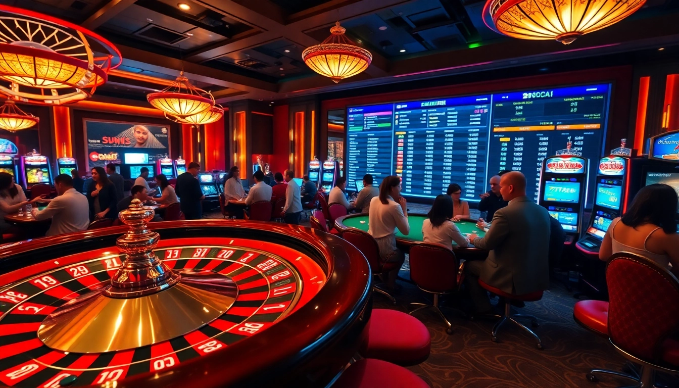 Engaging gamblers assessing kèo nhà cái at luxurious casino tables.