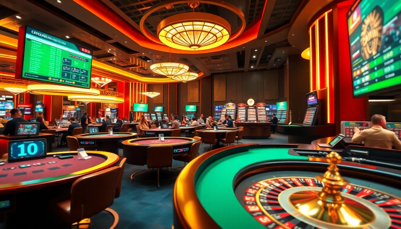 Engaging casino scene at luck8win.live featuring vibrant games and digital interfaces.