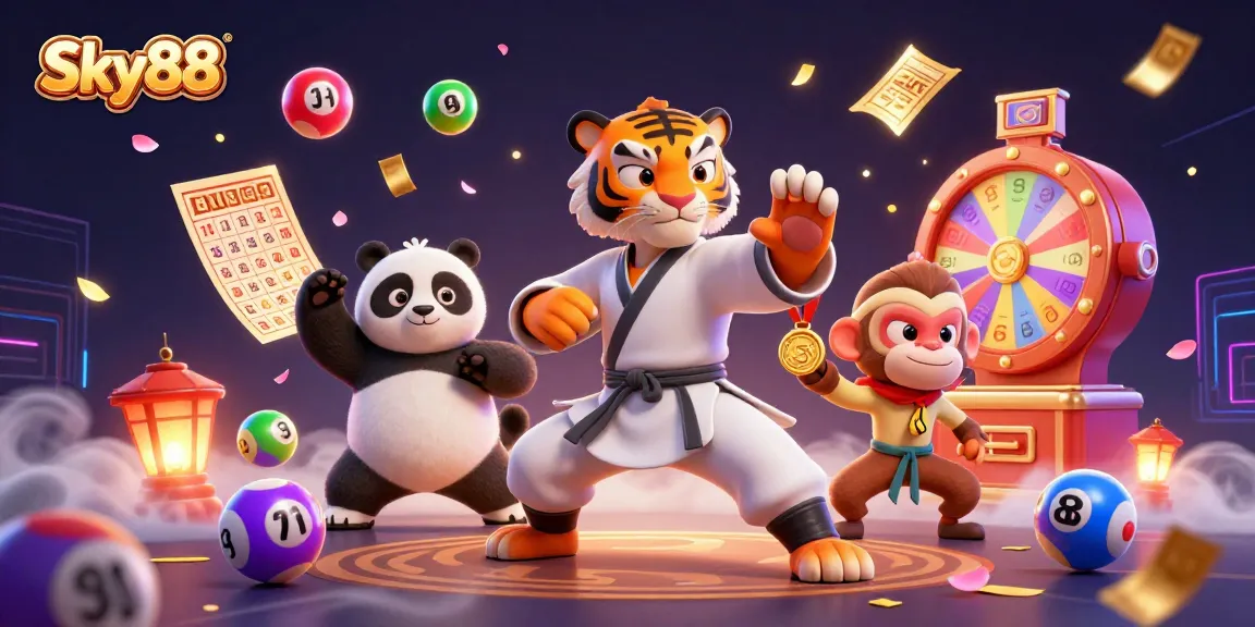 Engage with Sky88's vibrant 3D casino adventure featuring dynamic game elements and playful characters.
