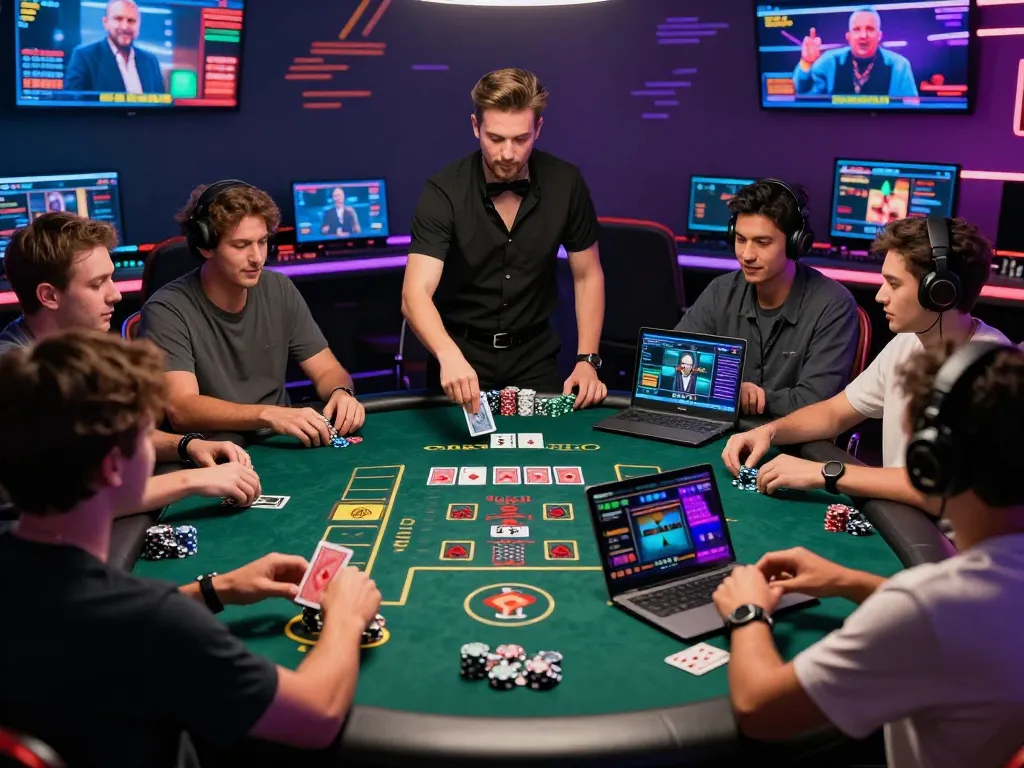 Exciting online gaming experience with bomwin platform, showcasing diverse players and lively digital atmosphere.