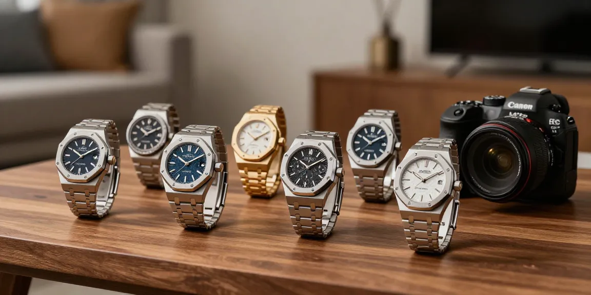 Showcase of luxury replica watches highlighting craftsmanship and elegance in a sophisticated setting.