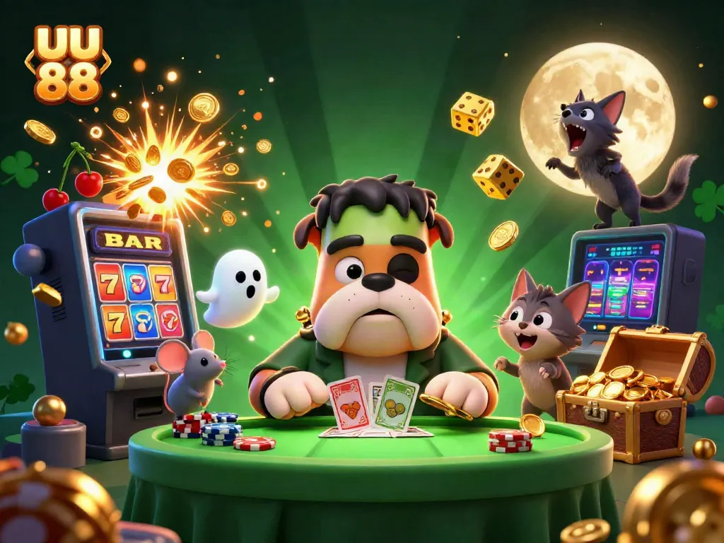 Experience high-stakes gaming and luck at uu 88 with vibrant casino illustrations.