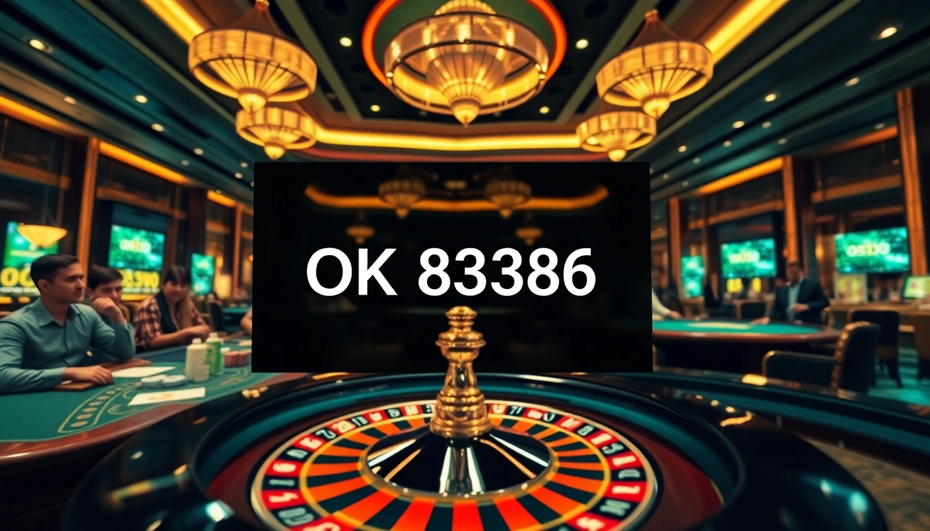 Engaging online casino experience showcasing OK 8386 with players at a roulette table.