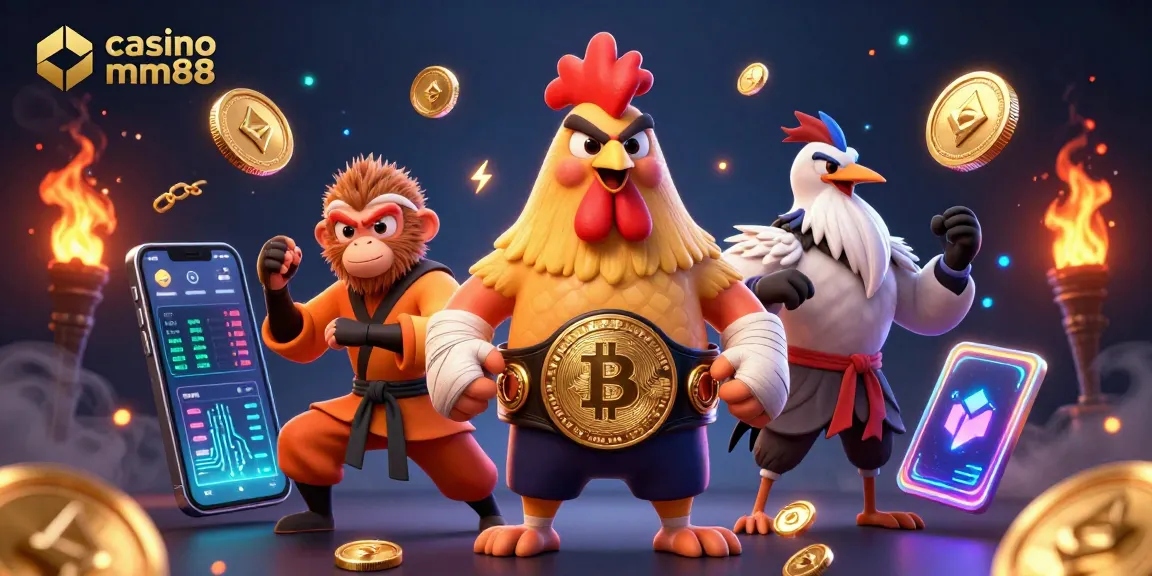 Experience thrilling gameplay at casino mm88 with an epic clash of characters in a vibrant 3D scene.