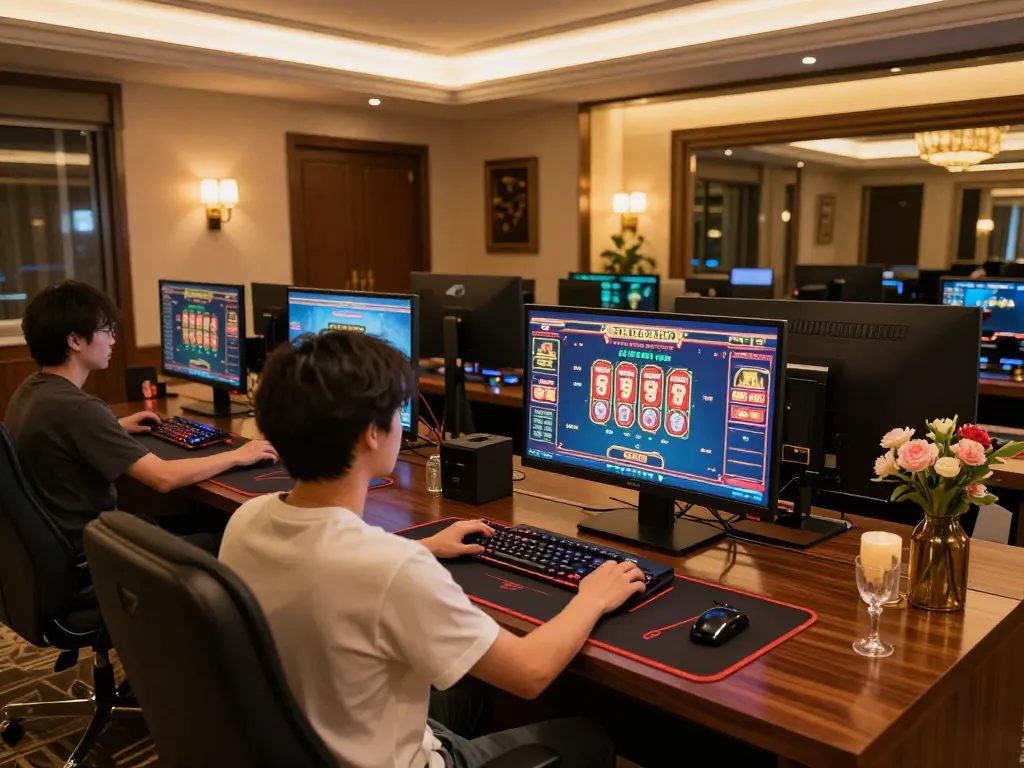 Experience the excitement of QQ 88 with a thrilling online gaming setup and luxurious ambiance.