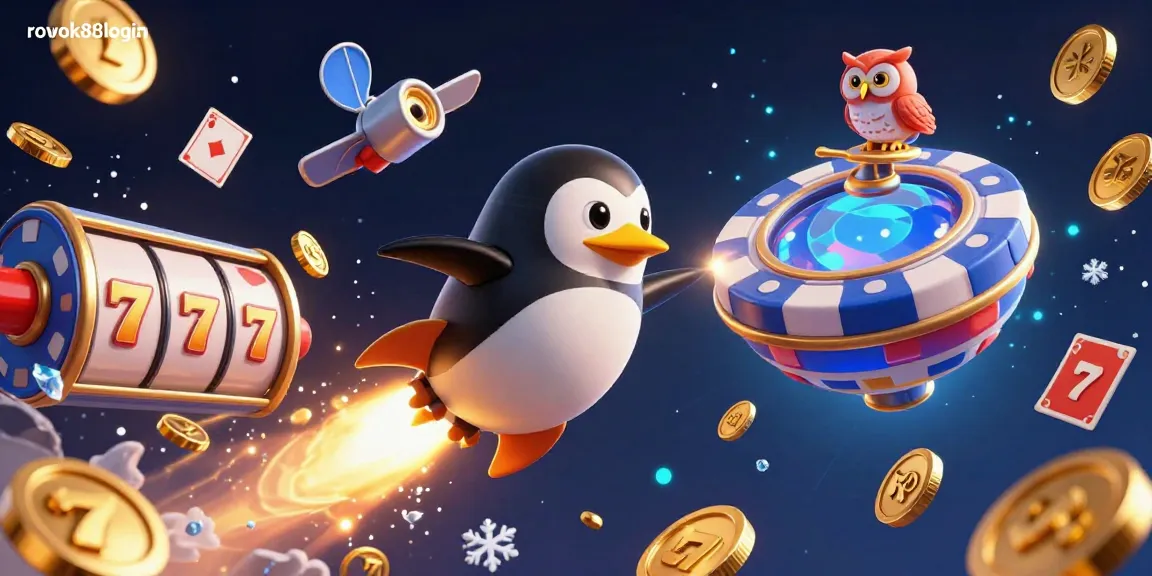 Engage with rokok88login at a casino space adventure featuring dynamic golden gaming elements.