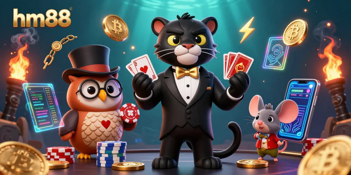 Engage in exciting gameplay at hm88 with a stylish panther dealer and vibrant casino elements.