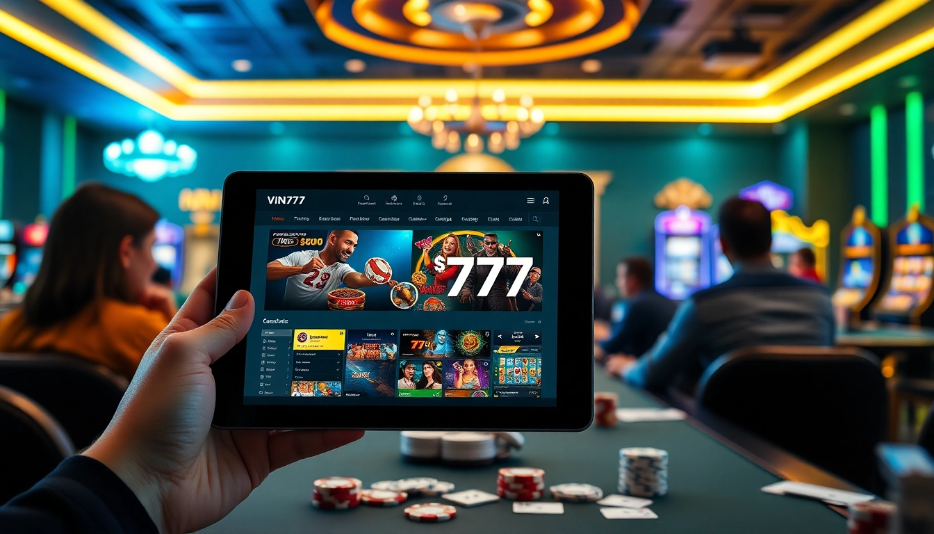Experience the vibrant atmosphere of vin777.gb.net with engaging gaming visuals that showcase trust and variety.