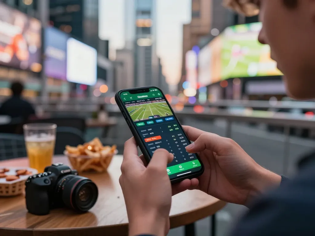 Engaging scene of Link nhà cái Five88 in action, showing smartphone sports betting experience.