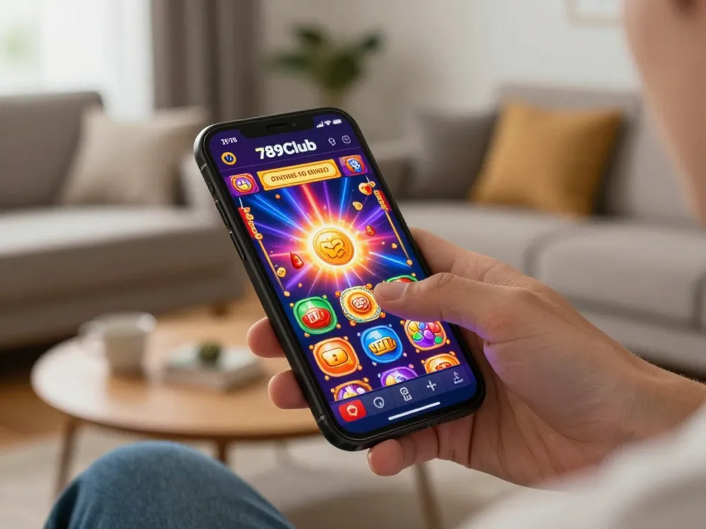 Engaging gameplay on the 789Club app shown on a smartphone, illustrating online casino excitement.