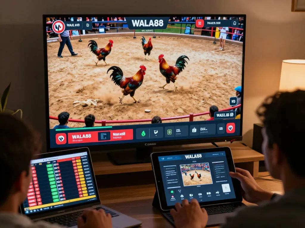 Engage with live cockfighting on WALA88, showcasing high-stakes betting action.