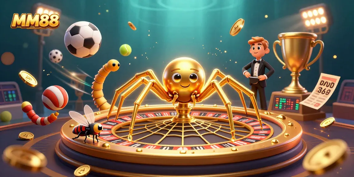 Engage with MM88 and spin the roulette wheel while betting with excitement in this vibrant scene.