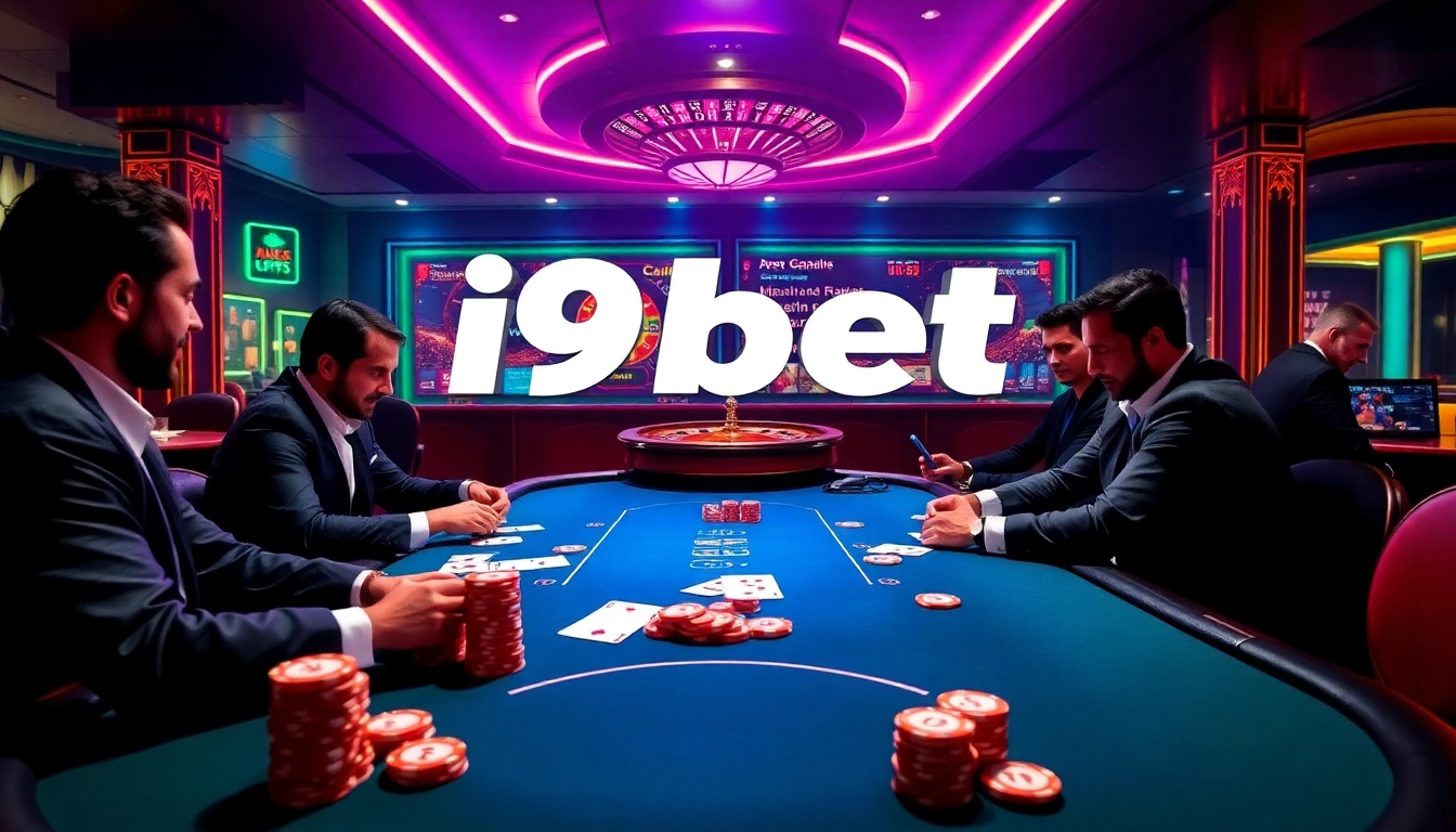 Experience thrilling gaming at i9bet with vibrant poker action and casino visuals.