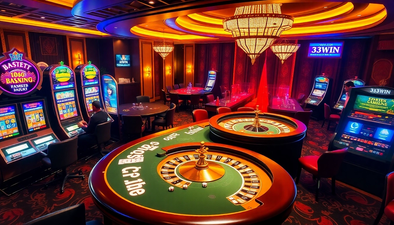 Experience thrilling gameplay at Nhà cái 33WIN with vibrant casino elements and engaging players.