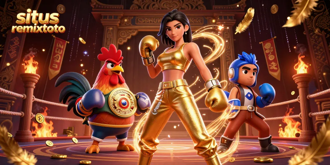 Engage with situs remixtoto through an electrifying boxing-themed casino scene with vibrant elements.