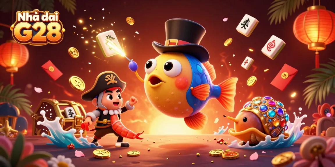 Engage with Nhà cái G28 for thrilling slots and jackpot adventures in vibrant 3D illustration.