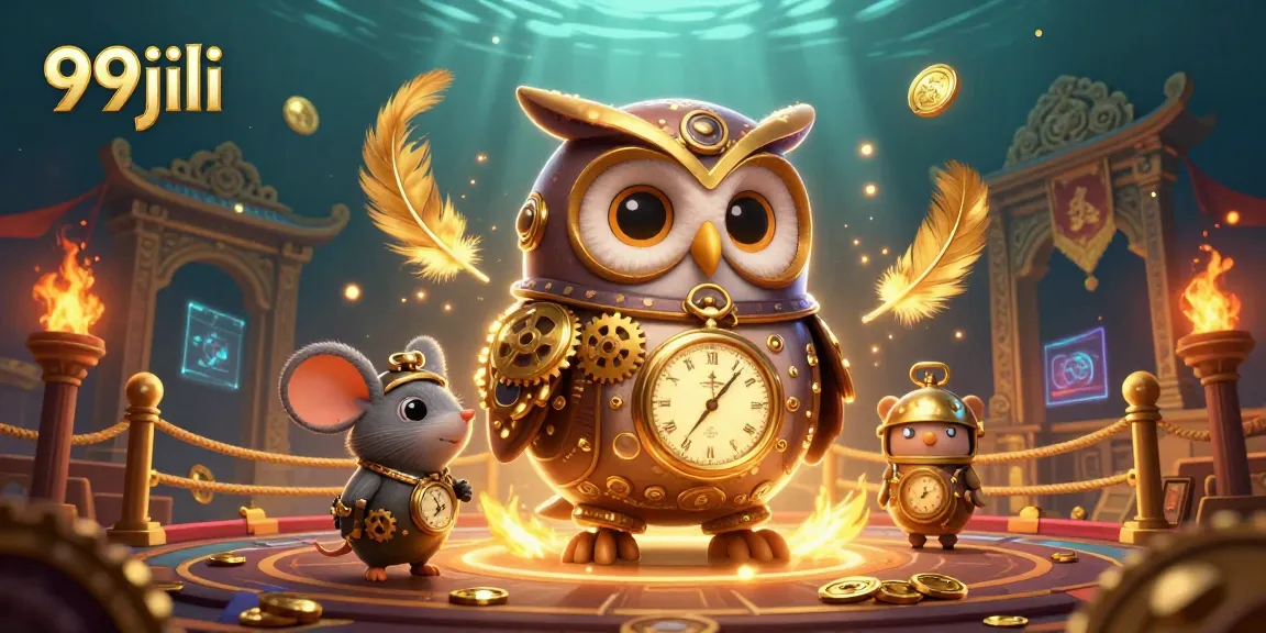 Explore thrilling gaming adventures with 99jili in a vibrant casino scene filled with golden treasures.