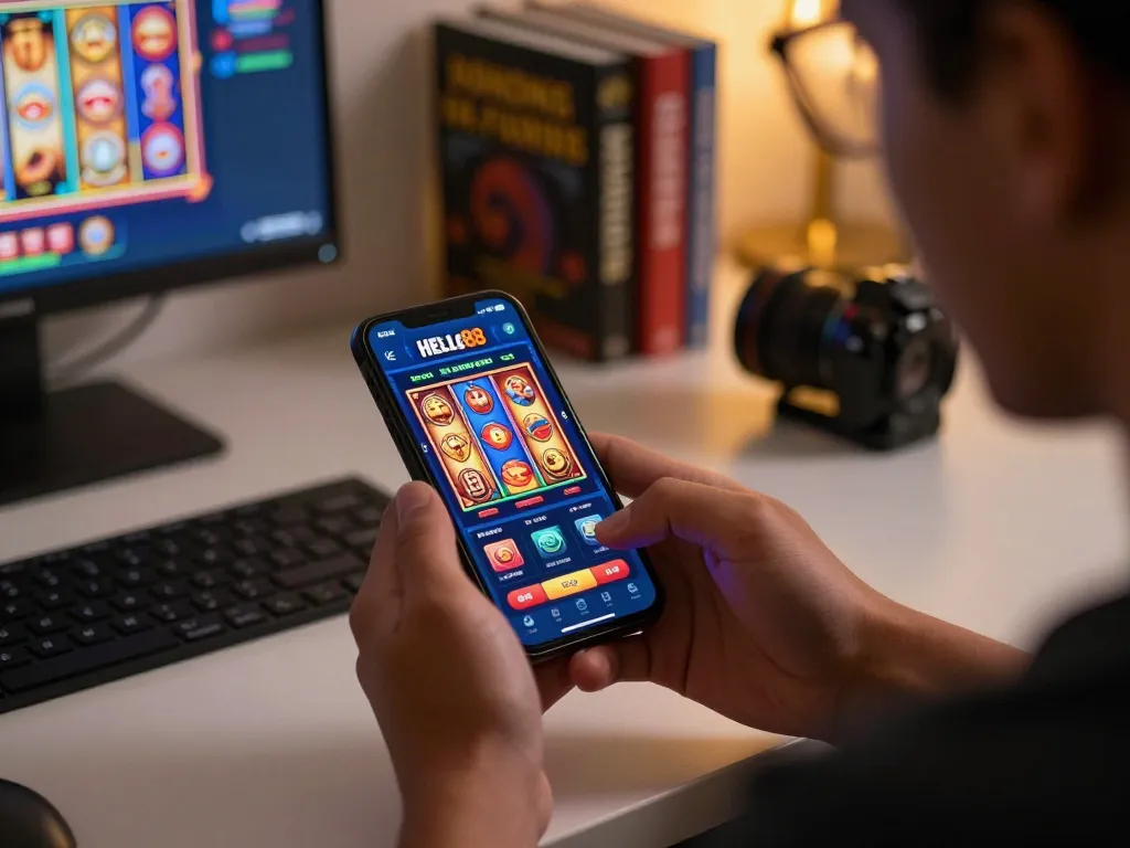 Play poker on the HELLO88 app, showcasing vibrant graphics and engaging gameplay, optimizing your gambling experience.