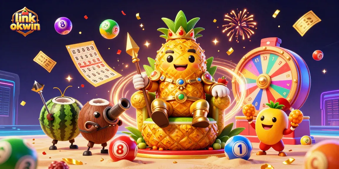 Immerse in thrilling gaming action with link okwin featuring golden characters and vibrant lottery elements.