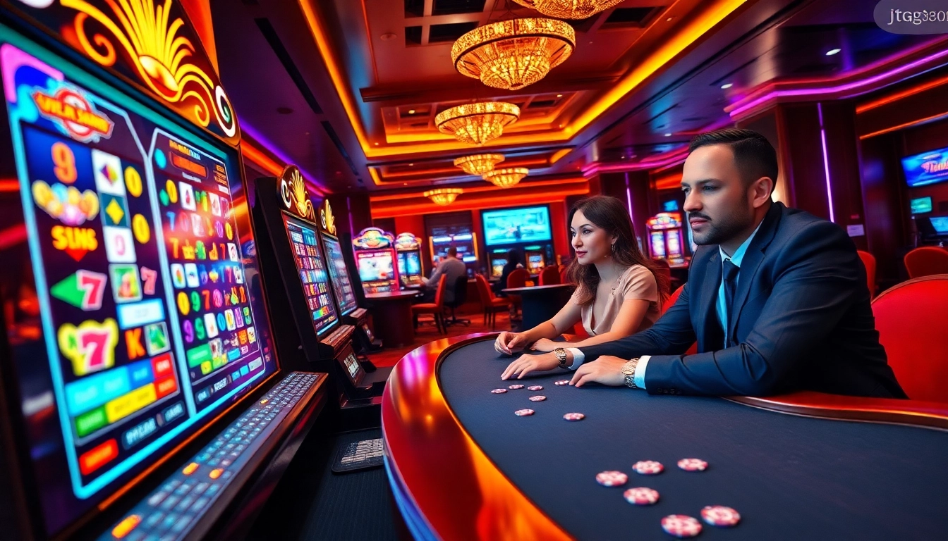 Experience the excitement of online gambling at https://jtg88.com/ with vibrant casino visuals.