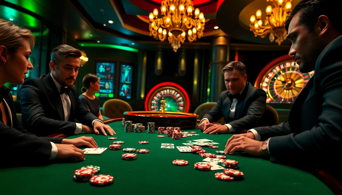 Feel the allure of the hidden wiki connections at a luxury casino poker table, where strategies unfold.