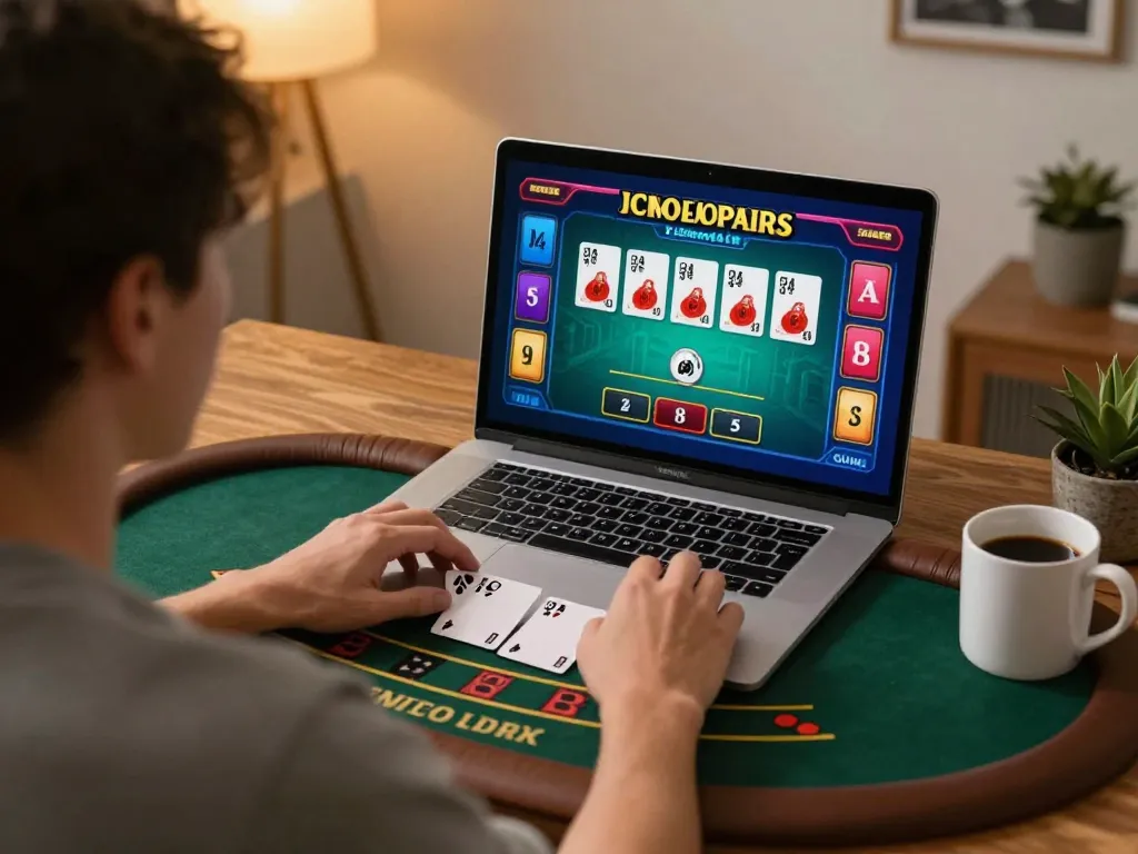Watch players enjoy live blackjack on https://s666hn.com/ laptop, showcasing strategic online gaming atmosphere