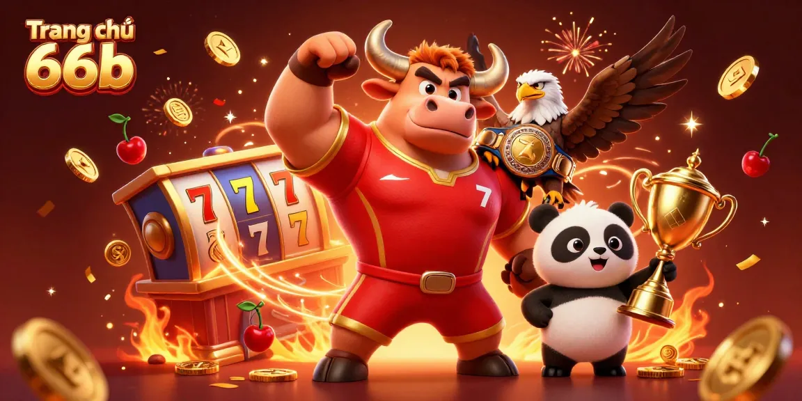 Experience the excitement of Trang chủ 66b with winning slot reels and lively casino characters.