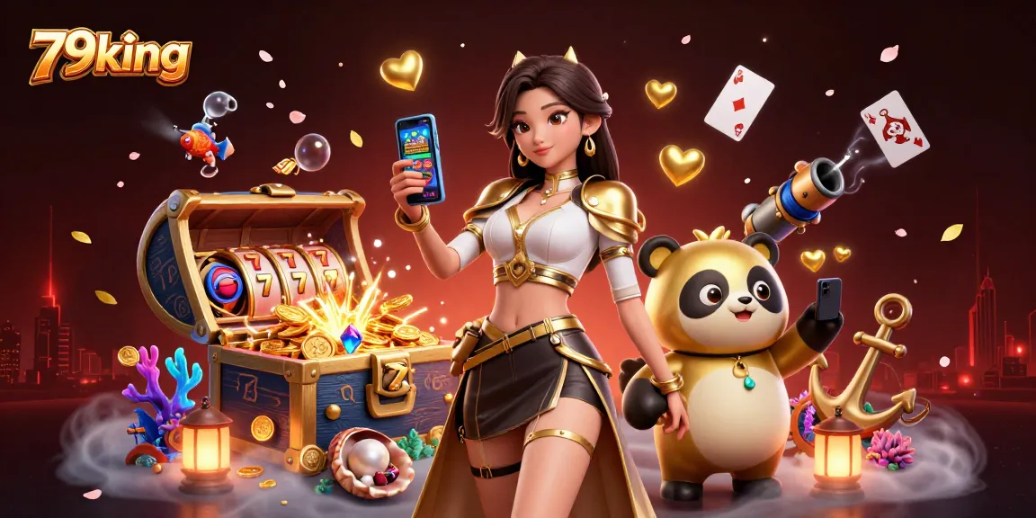 Engage in thrilling gaming at 79king, where a vibrant scene captures an exciting casino experience.