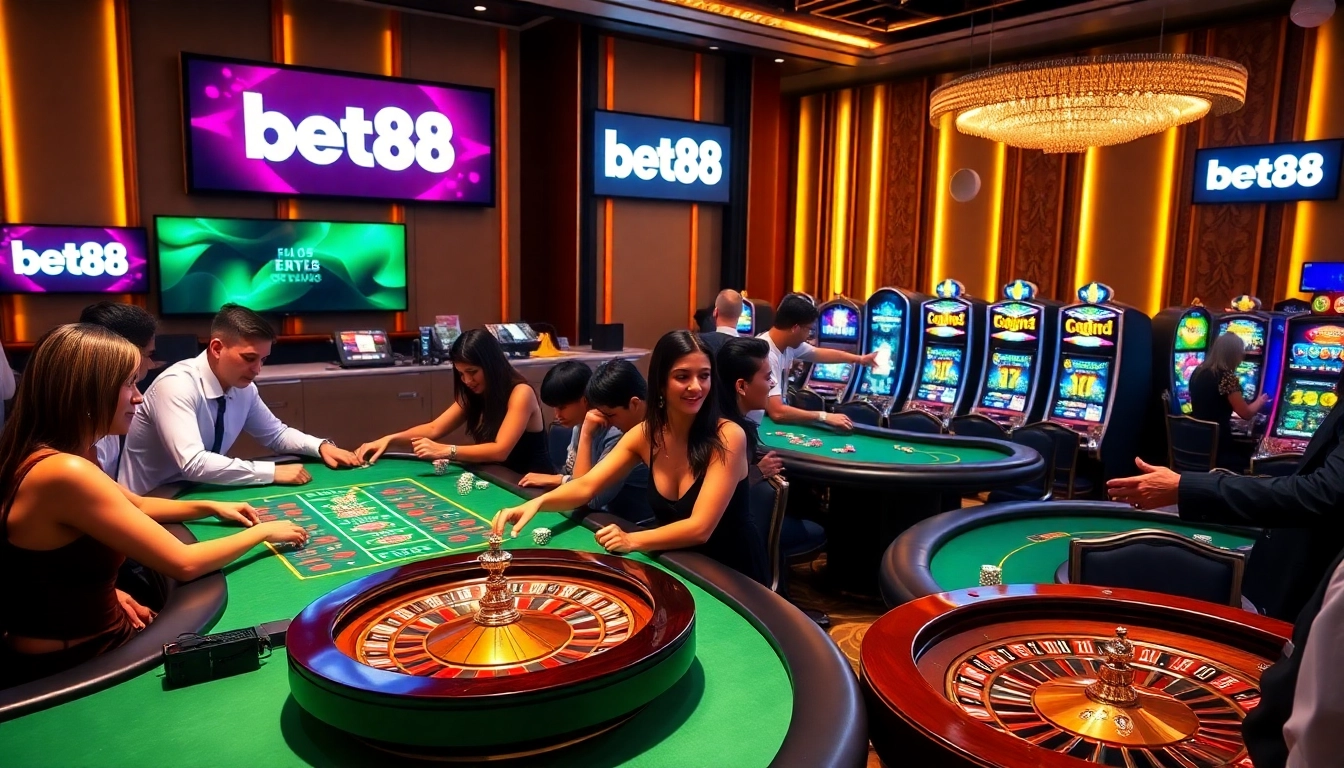 Experience the excitement of Bet88 with vibrant casino tables and thrilling gameplay.
