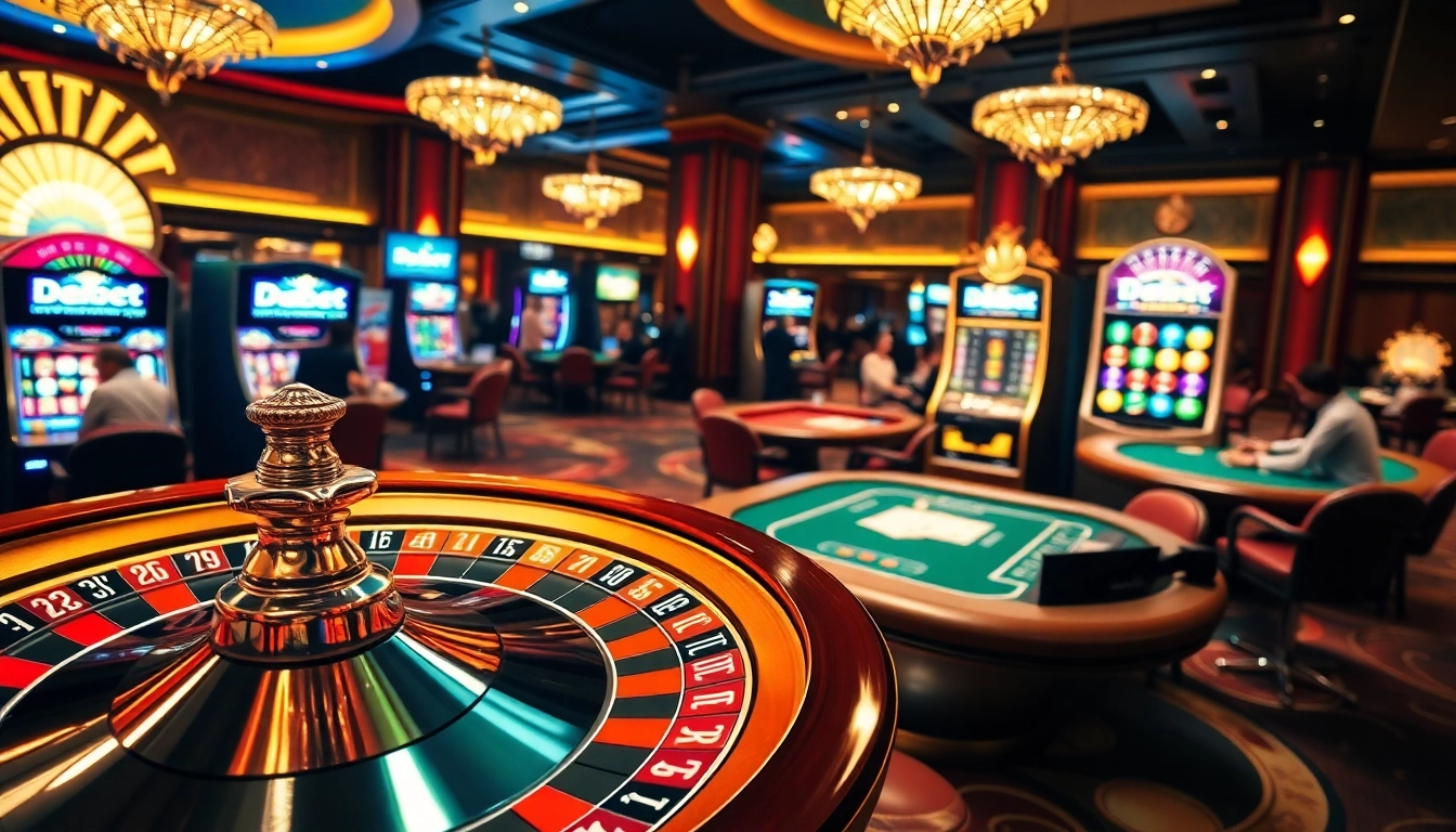 Experience thrilling gaming at https://debet.br.com/ with vibrant casino tables and high-stakes action.