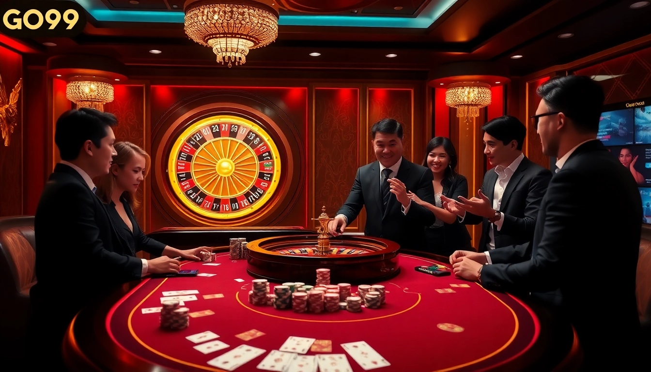 Experience high-stakes gaming at GO99 with sophisticated tables and thrilling roulette.