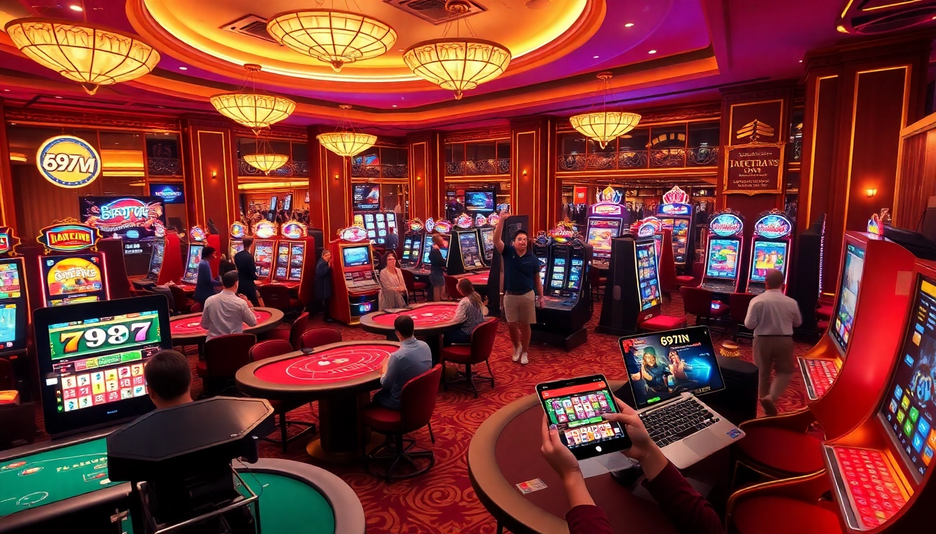 Exciting online casino experience at 69VN with vibrant games and players enjoying a dynamic environment.