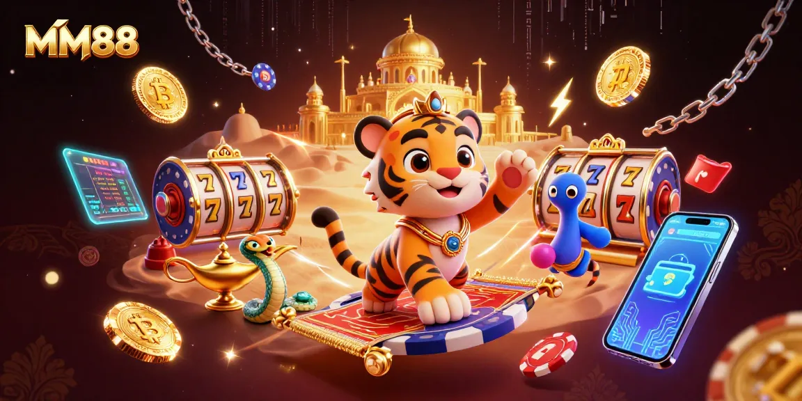 Experience thrilling casino action with MM88 featuring a majestic sultan and jackpots.