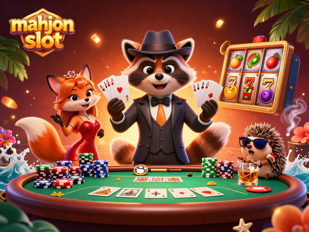 Exciting gameplay scene demonstrating mahjong slot with charismatic characters and colorful gaming elements.