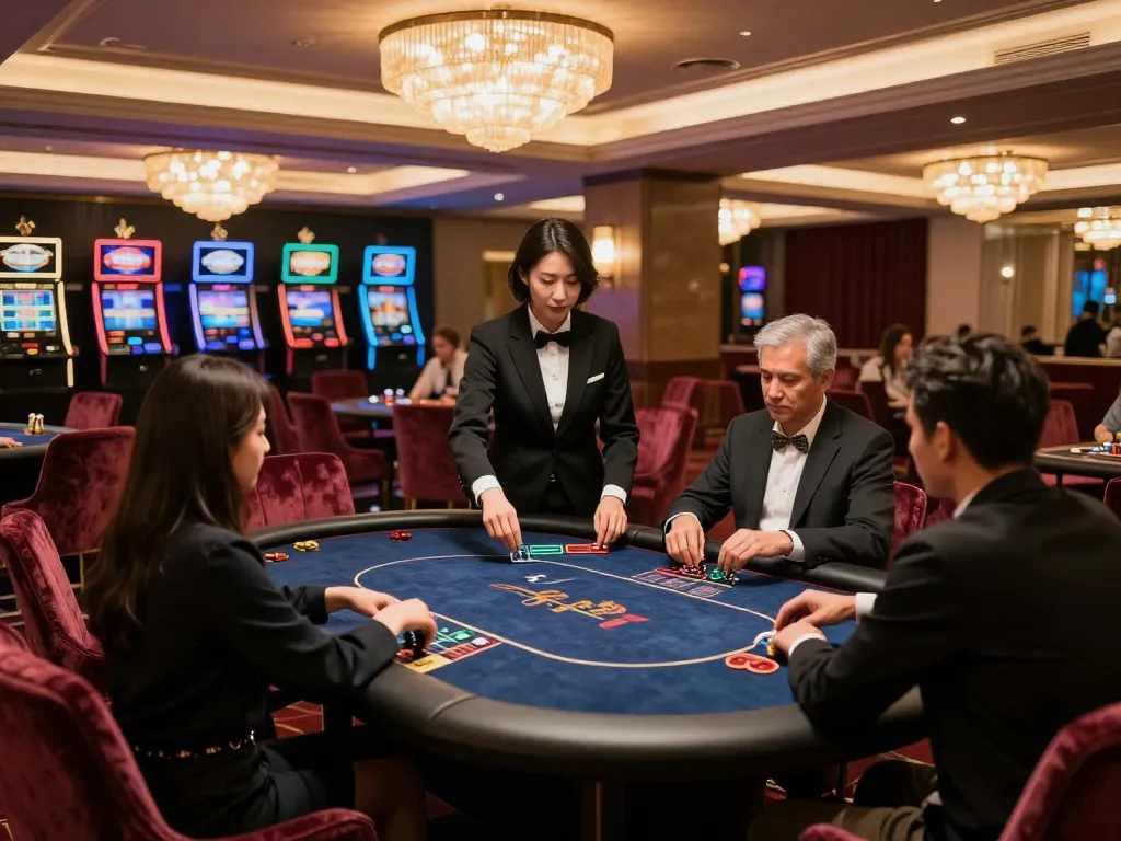 Experience high-stakes action at fun79 vip gaming area with luxurious decor and strategic gameplay.