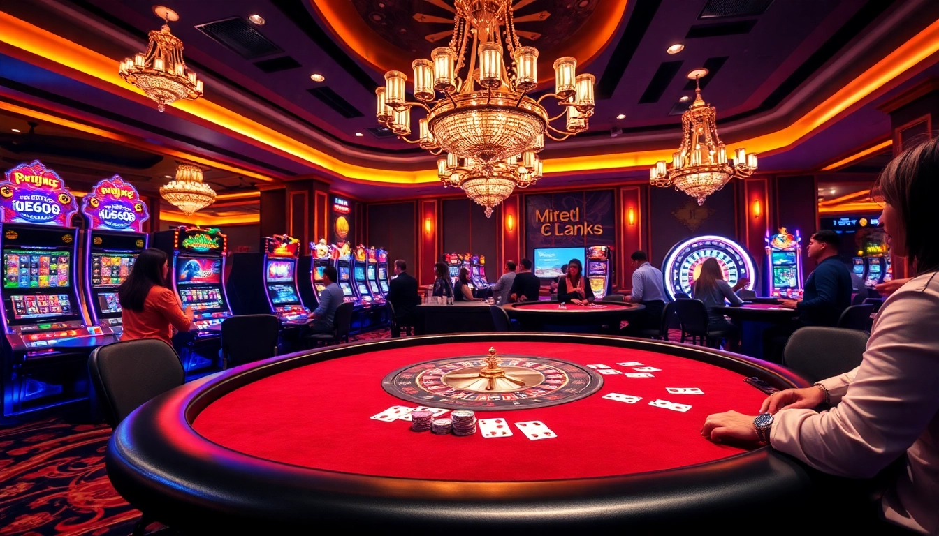 Engaging players at a luxurious tr88 casino poker table filled with excitement.
